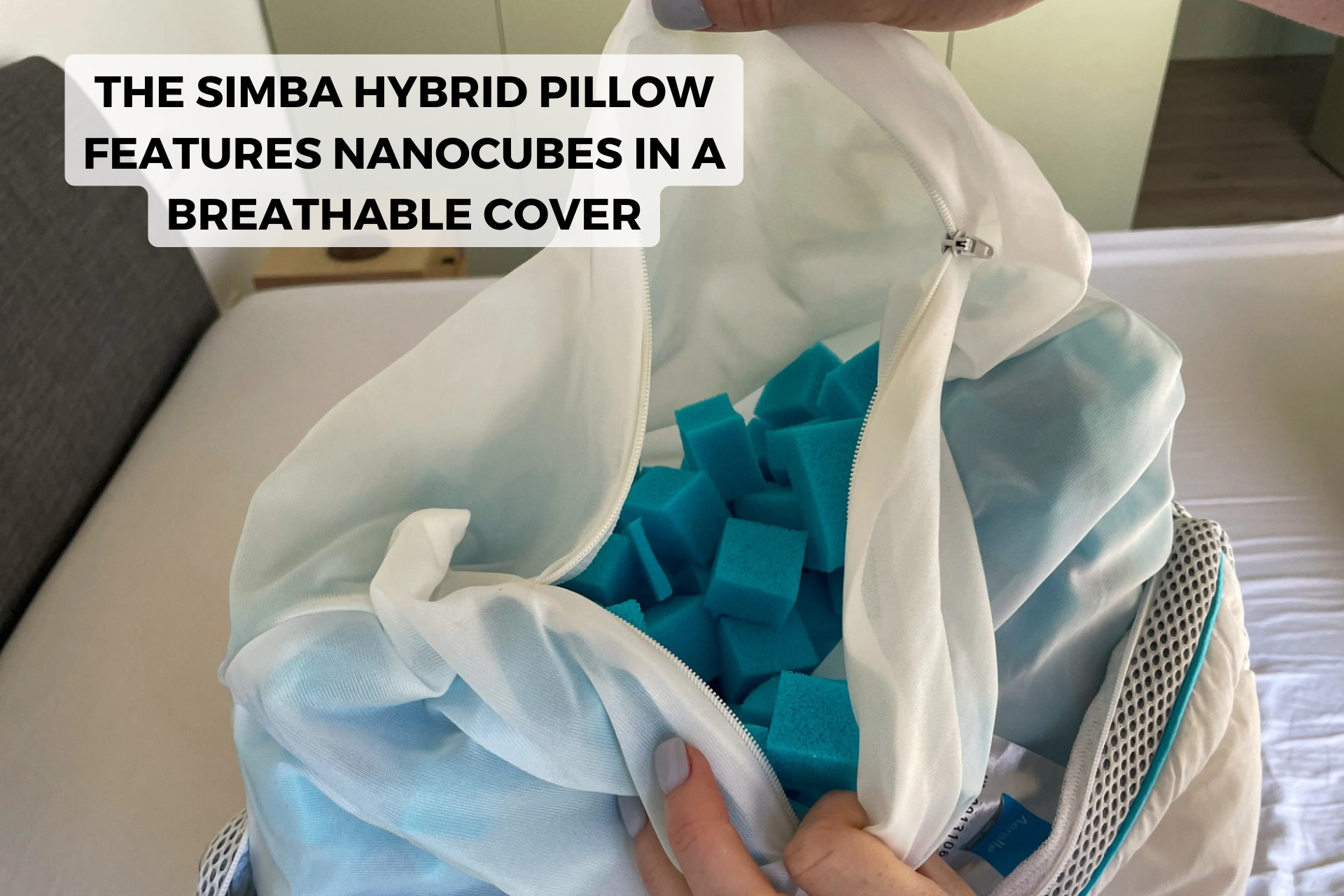 Simba Hybrid pillow composition